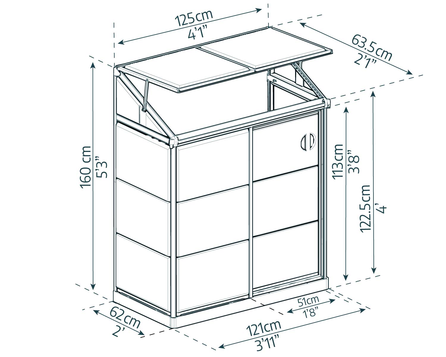 palram-canopia-lean-to-anlehngew-chshaus-0-8-m image 6
