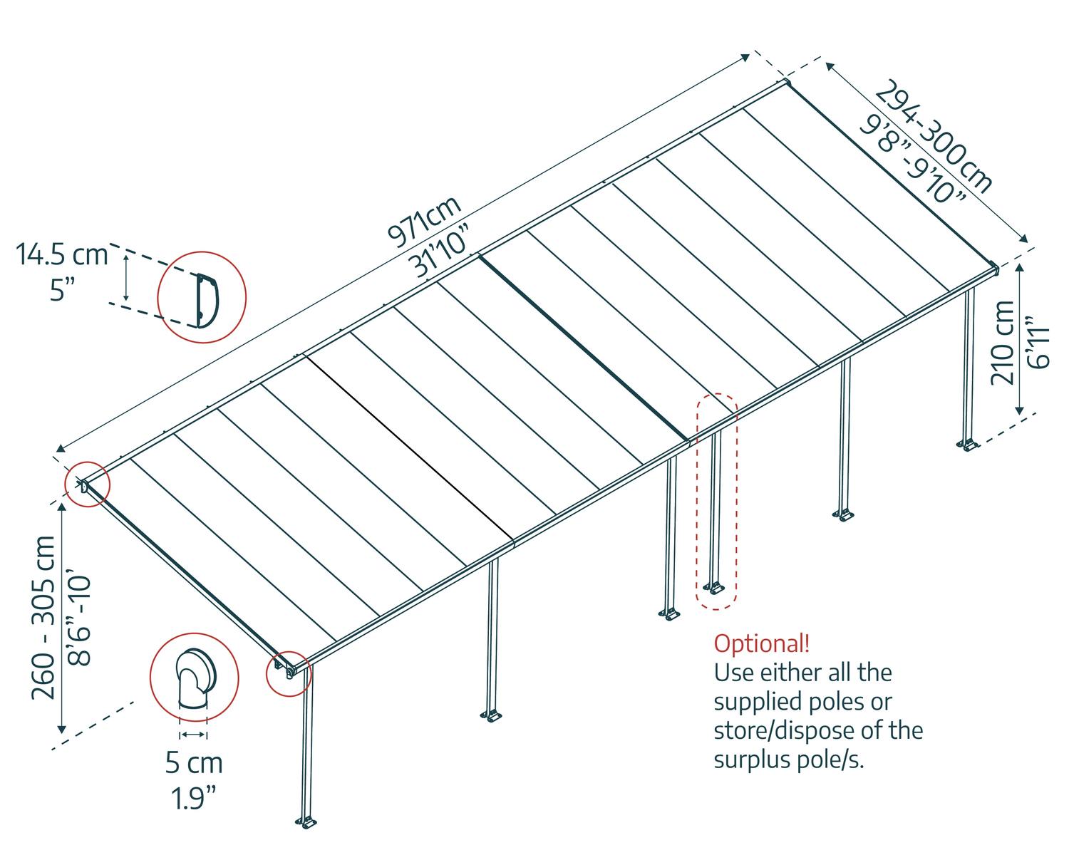 palram-canopia-feria-pergola-3x9-7-m image 3