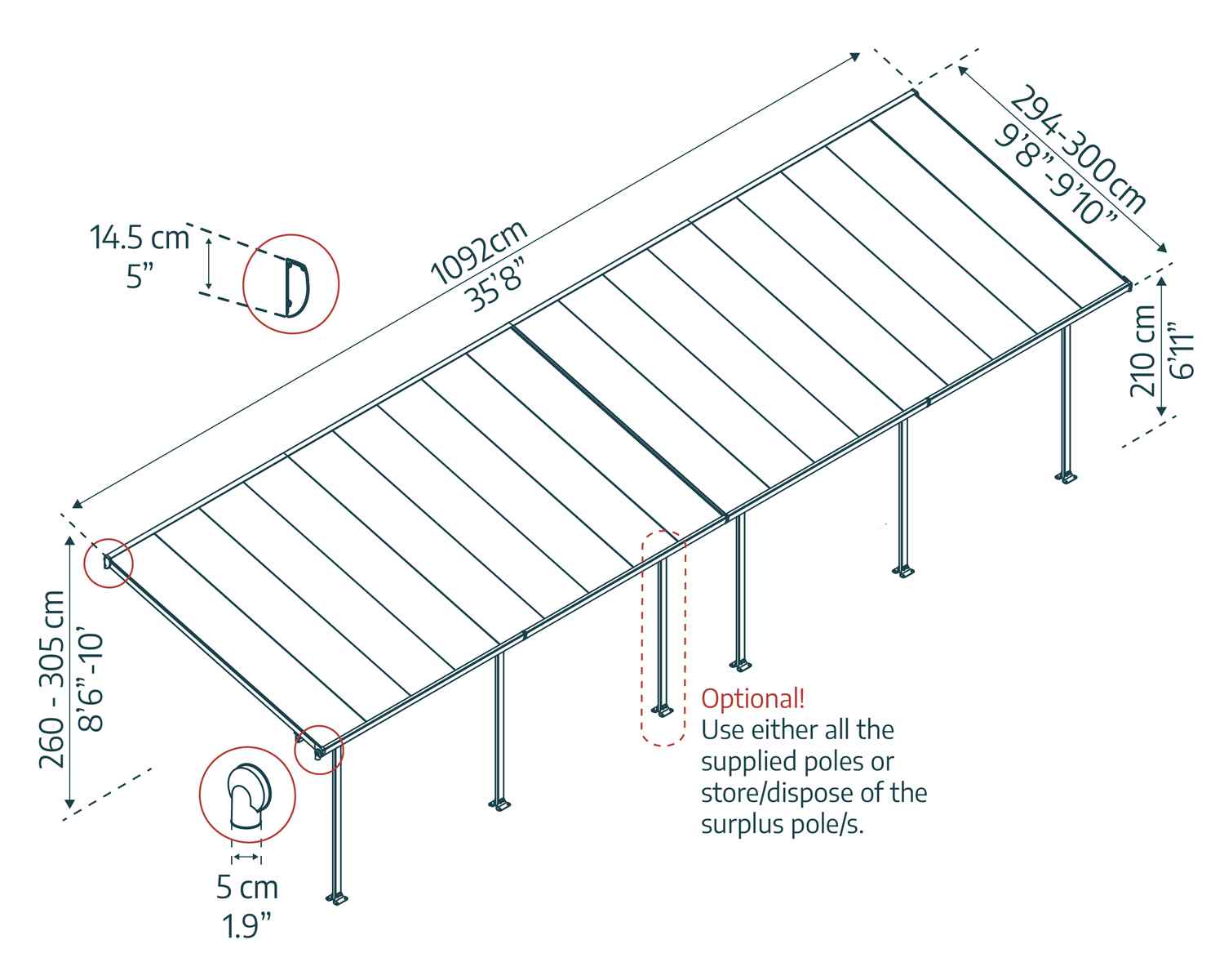 palram-canopia-feria-terrassen-pergola-3-x-11-m image 3