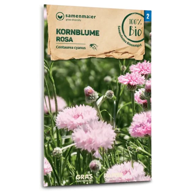 samen-maier-bio-kornblume-rosa-blumensamen-60-80-cm image 1