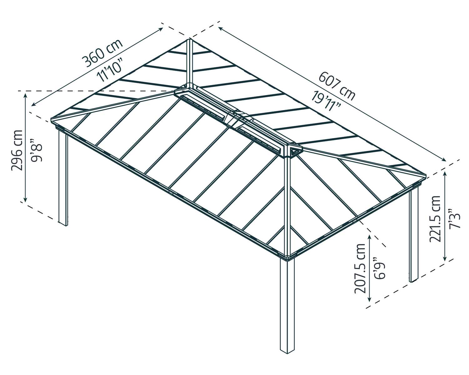 palram-canopia-dallas-gartenpavillon-3-6-x-6-m image 3