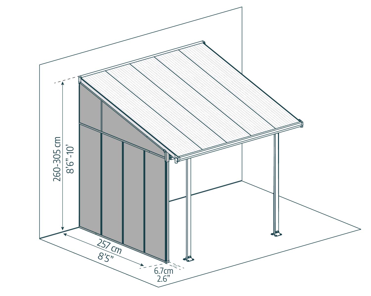 palram-canopia-pergola-3-series-seitenwand image 5