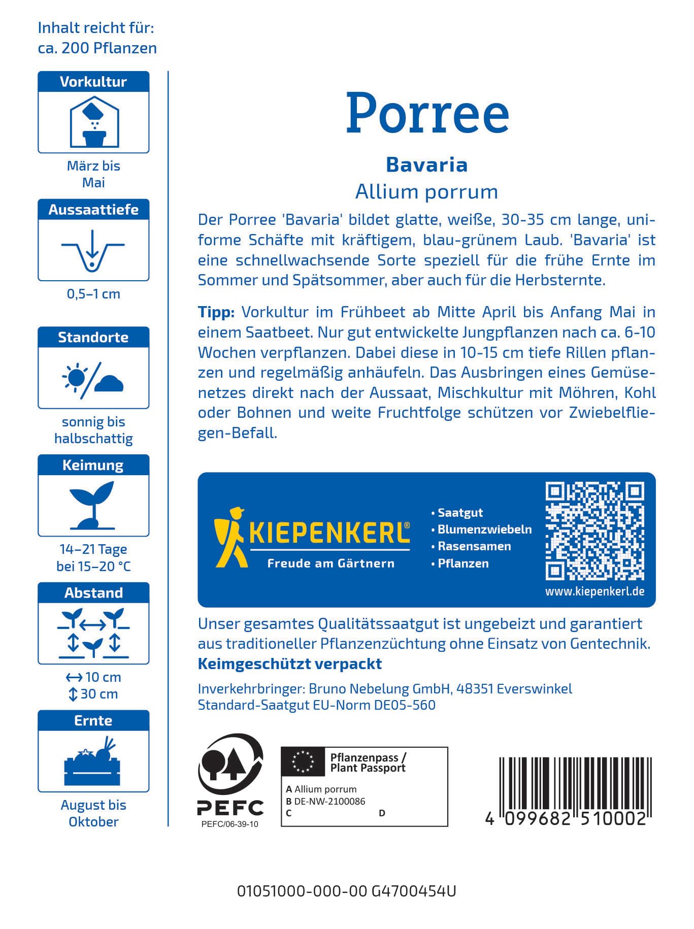kiepenkerl-porreesamen-bavaria-1051000-lauch-gem-sesaat image 2