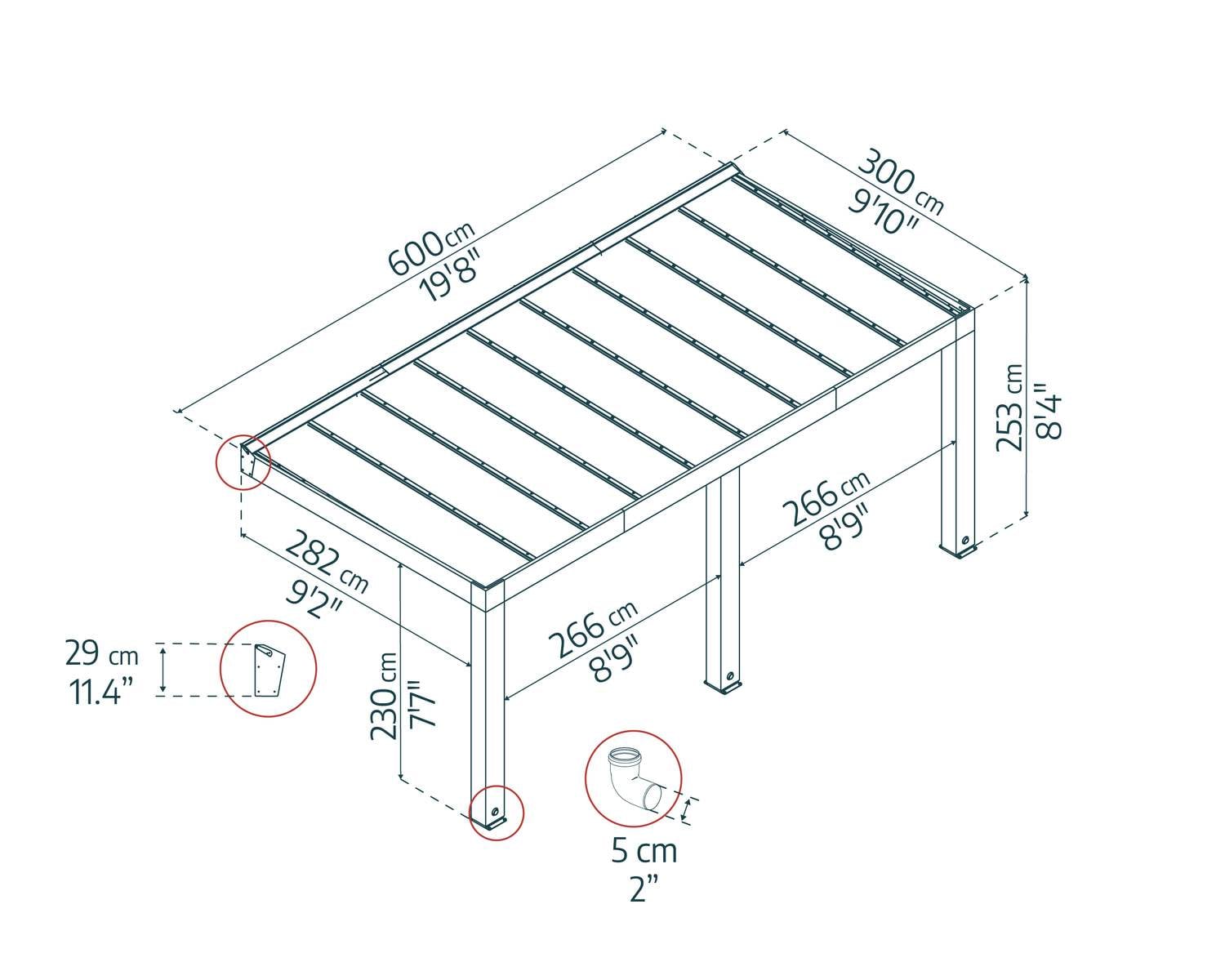 palram-canopia-helsinki-pergola-3-x-6-m image 3