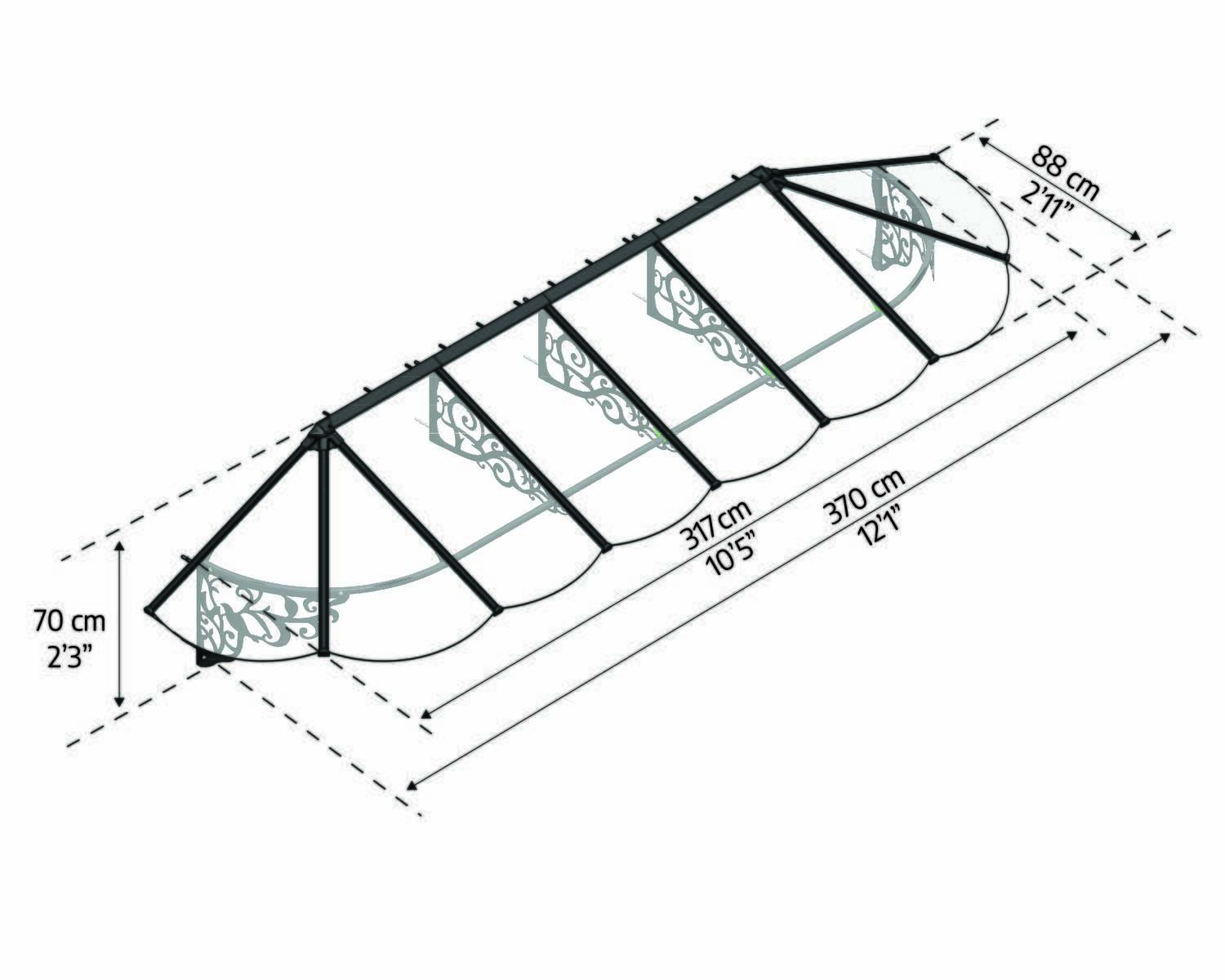 palram-canopia-lily-t-rvordach-88-x-370-cm image 4