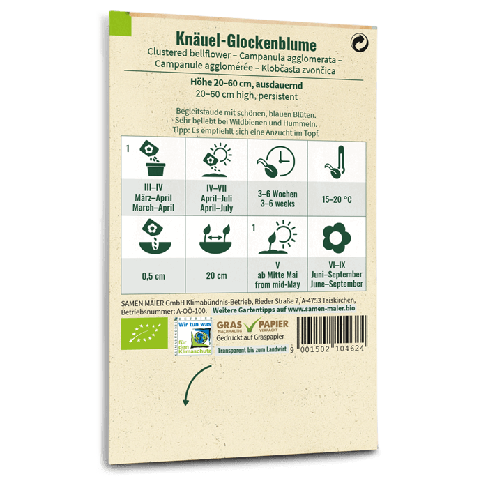 biovielfalter-bio-wildblumen-kn-uel-glockenblume-blumensamen image 2