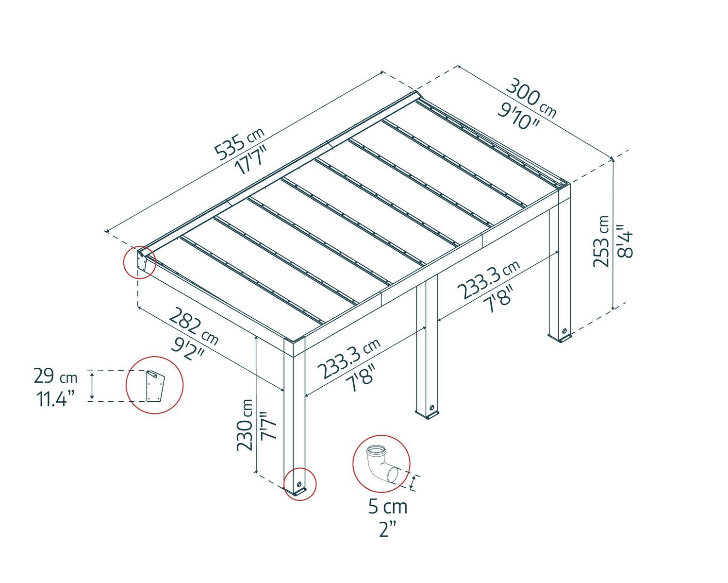 palram-canopia-helsinki-pergola-3-x-5-3-m image 3