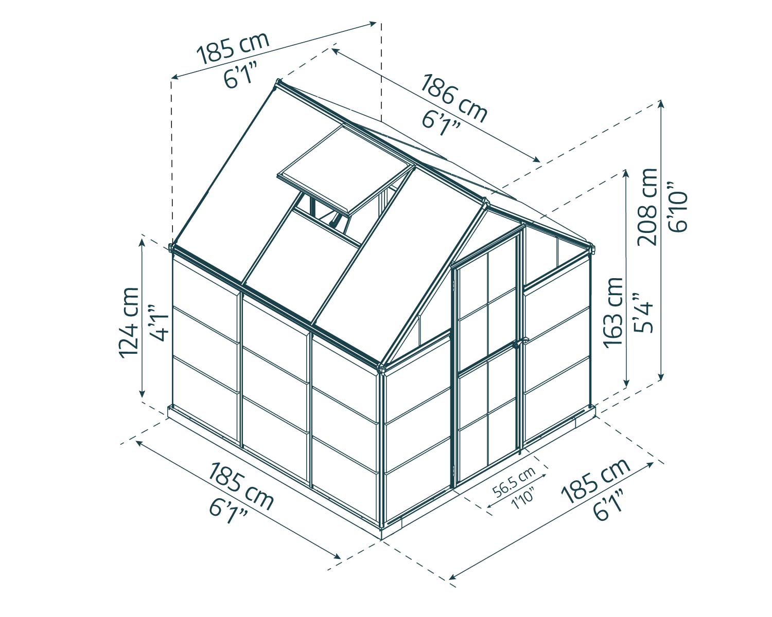 palram-canopia-hybrid-gew-chshaus-3-4-m image 8
