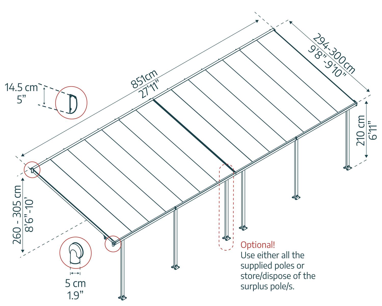 palram-canopia-feria-terrassendach-bausatz-10-ft-x-28-ft image 3