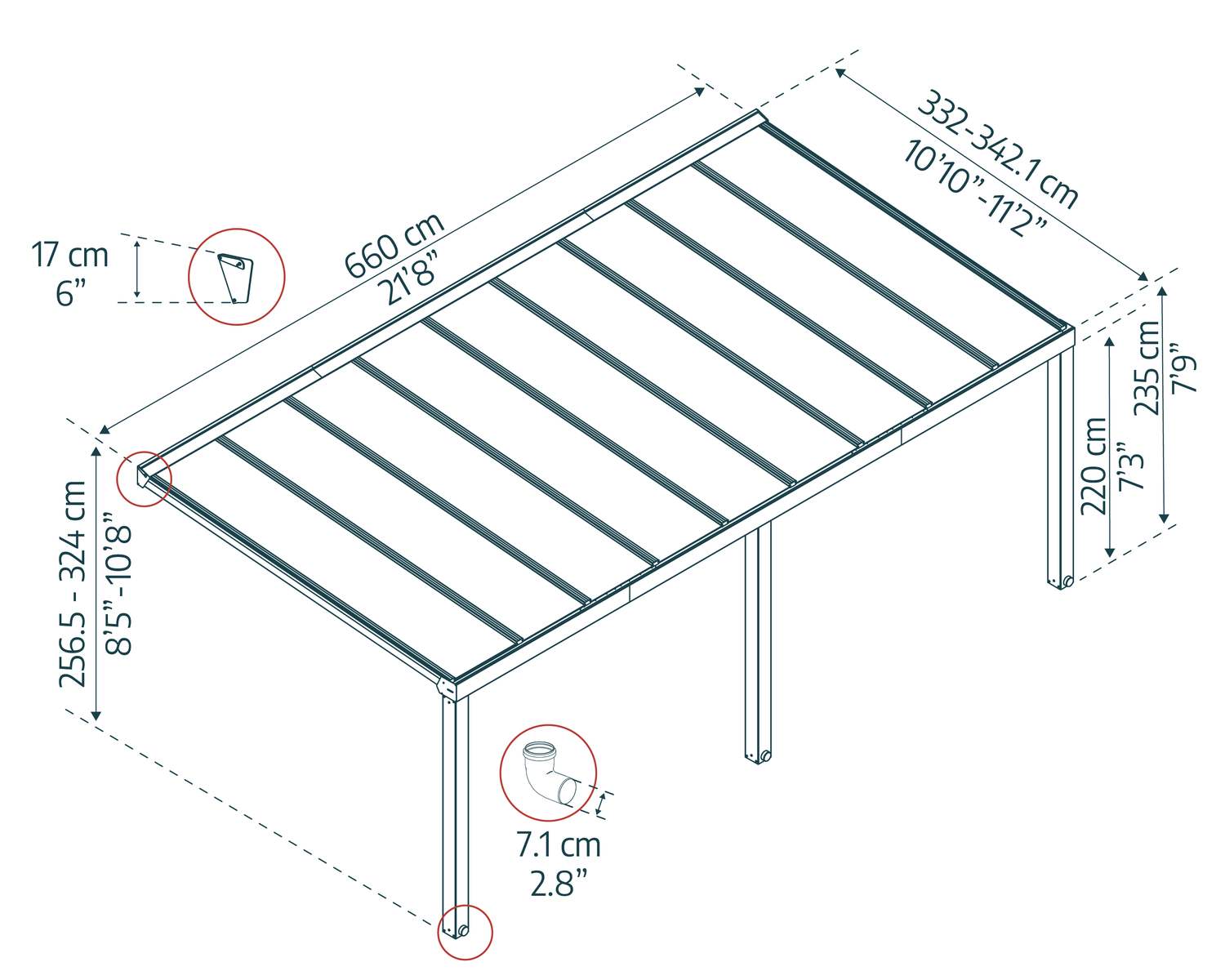 palram-canopia-stockholm-pergola-3-4-x-6-6-m image 3