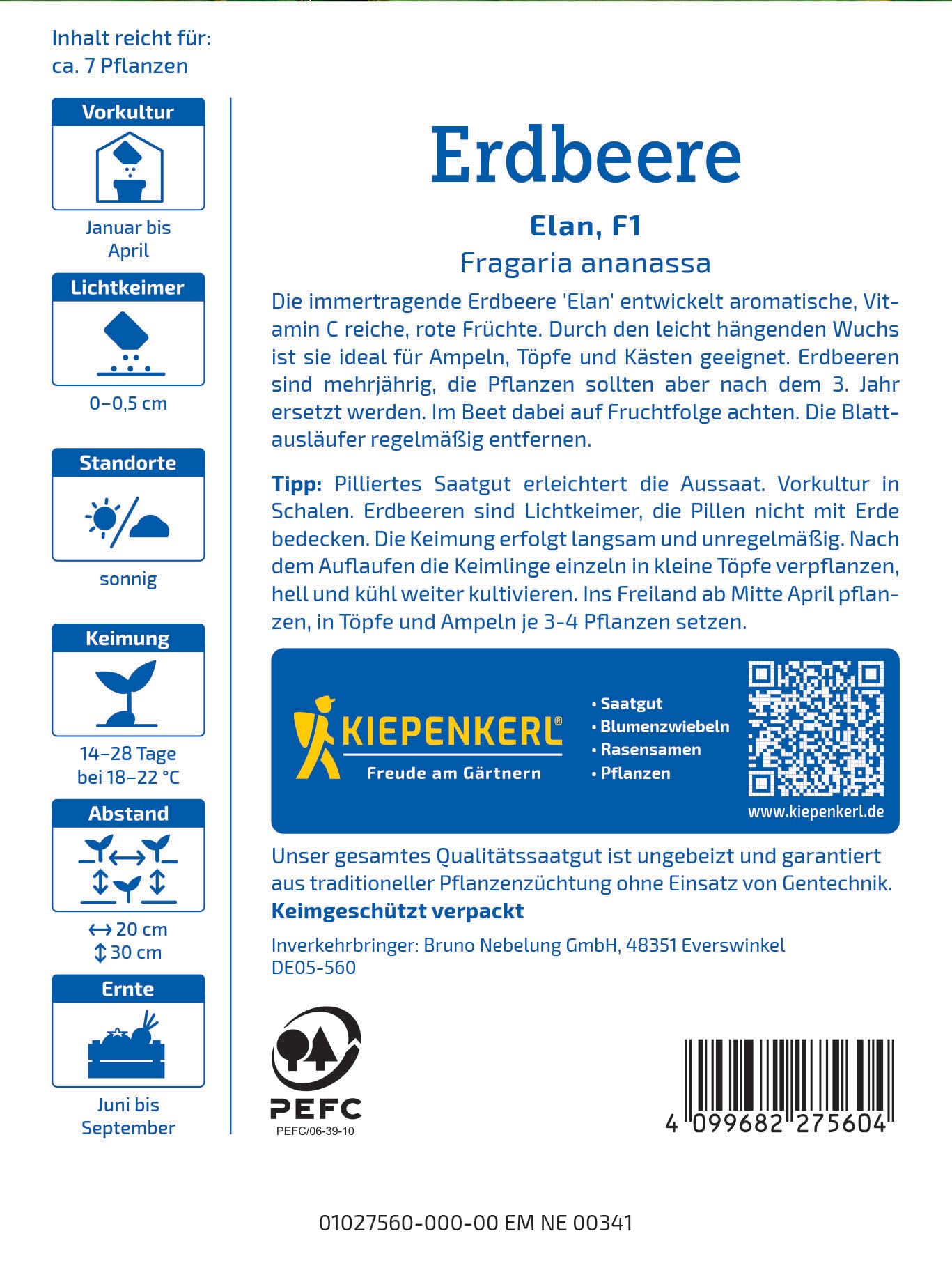 kiepenkerl-profi-line-erdbeersamen-elan-1027560-immertragend-pillensaat image 2