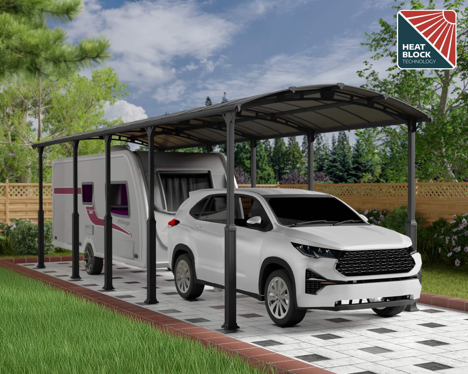 palram-canopia-alpine-carport-camping-car-10-7-x-3-52-m image 6