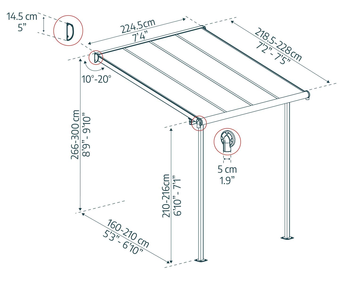 palram-canopia-sierra-2-2x2-3-pergola image 3