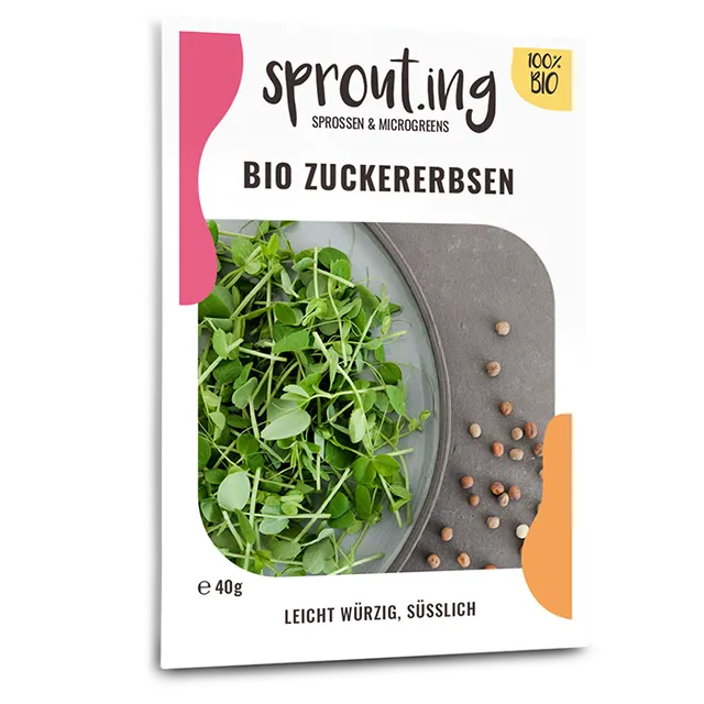 samen-maier-bio-sprossen-zuckererbsen-microgreens-saatgut image 1
