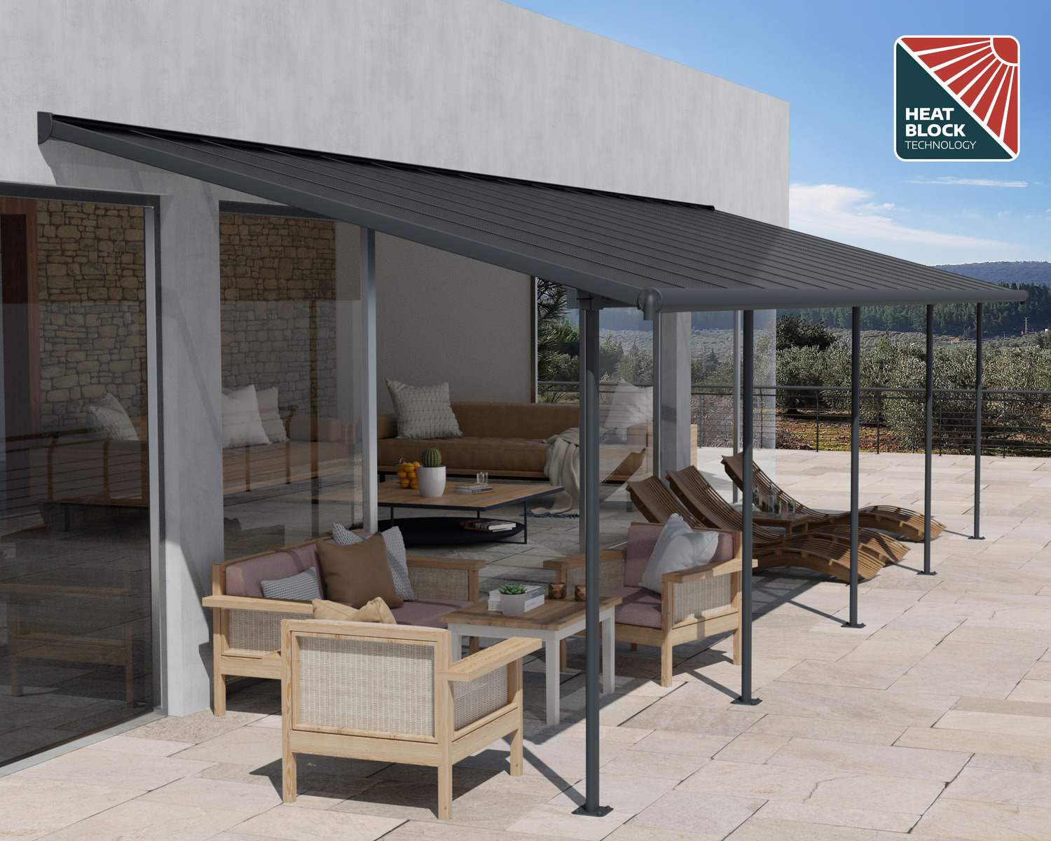 palram-canopia-capri-terrassen-berdachung-10-ft-x-28-ft-patio-cover-kit image 5