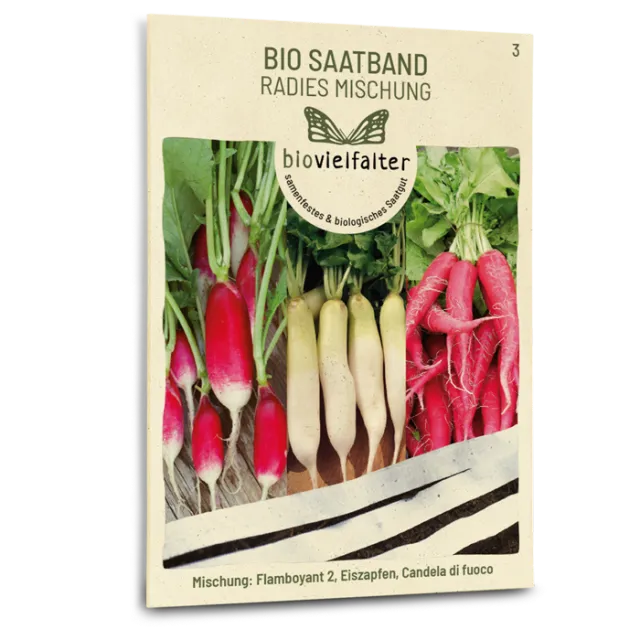 samen-maier-bio-saatband-radies-mischung-bio-radieschensamen-bunte-mischung image 1