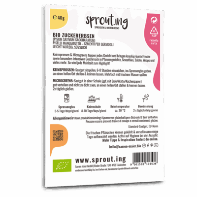 samen-maier-bio-sprossen-zuckererbsen-microgreens-saatgut image 4