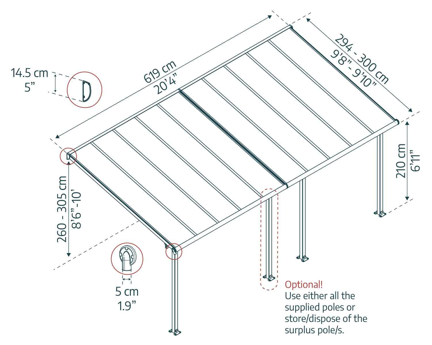 palram-canopia-olympia-pergola-3-x-6-2-m image 7