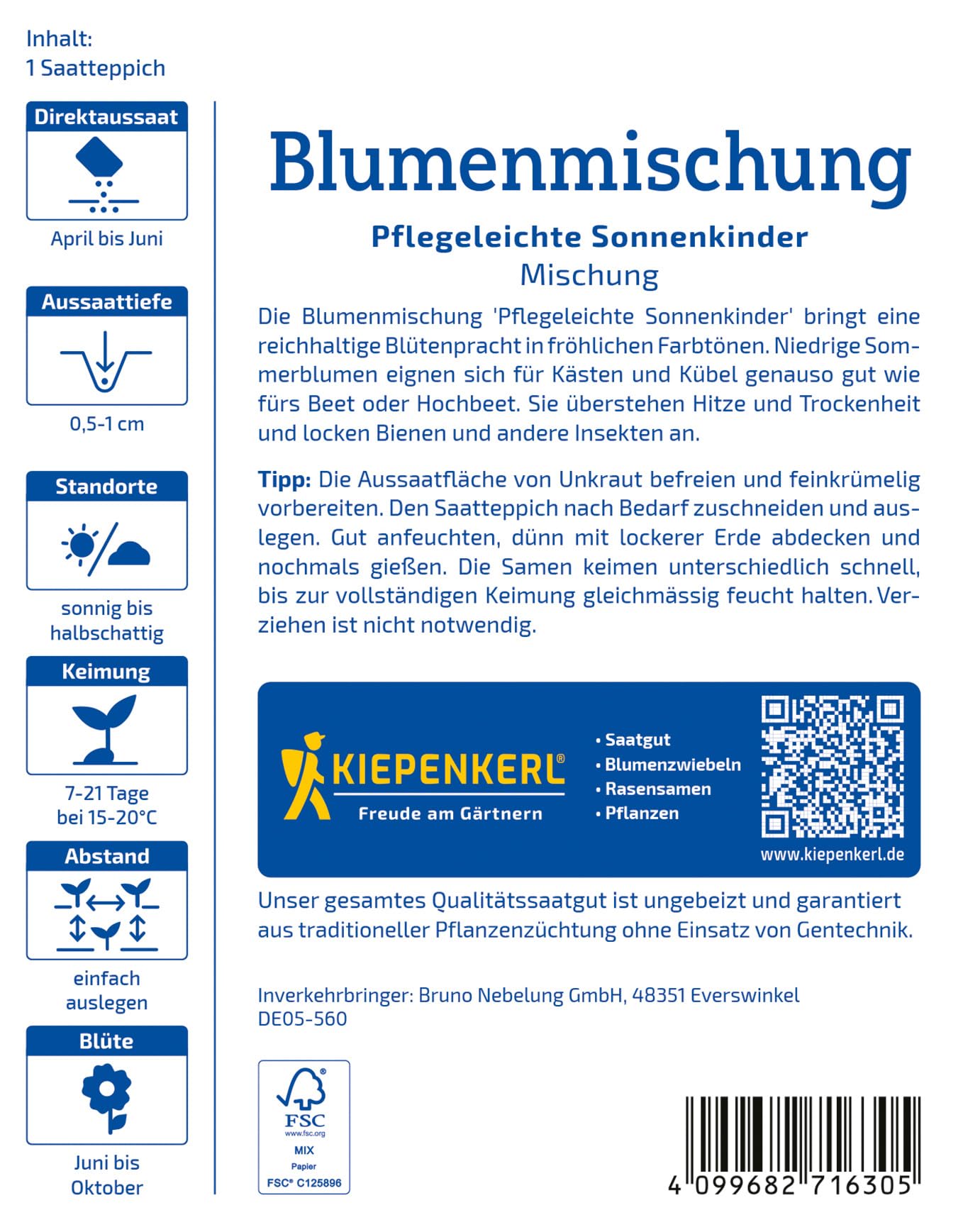 kiepenkerl-profi-line-pflegeleichte-sonnenkinder-1071630-blumensamen-mischung-im image 2