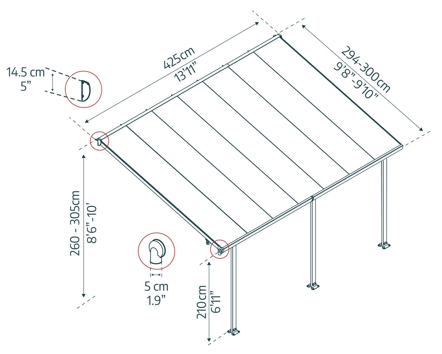 palram-canopia-feria-pergola-3-x-4-3-m image 5