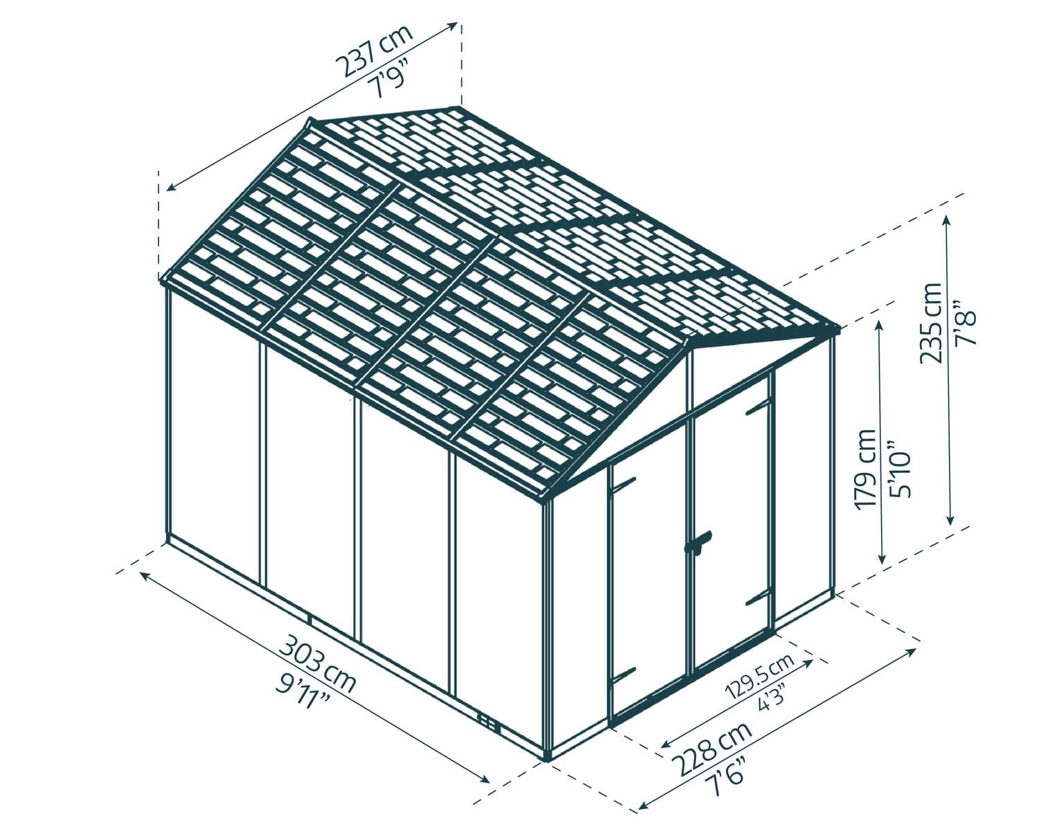 palram-canopia-rubicon-ger-tehaus-7-2-m-gartenhaus-schuppen image 4