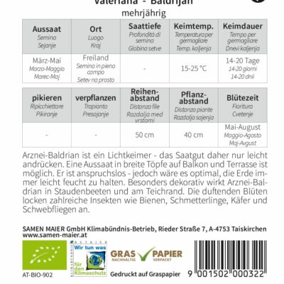 samen-maier-bio-wildblumen-arznei-baldrian-saatgut image 4