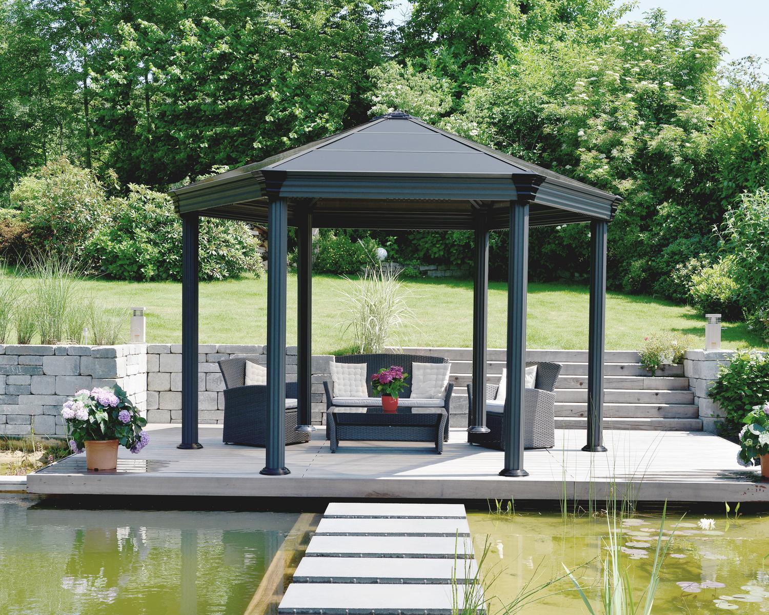 palram-canopia-roma-3-6-x-4-m-gartenpavillon-hexagonal-11-1-m image 2