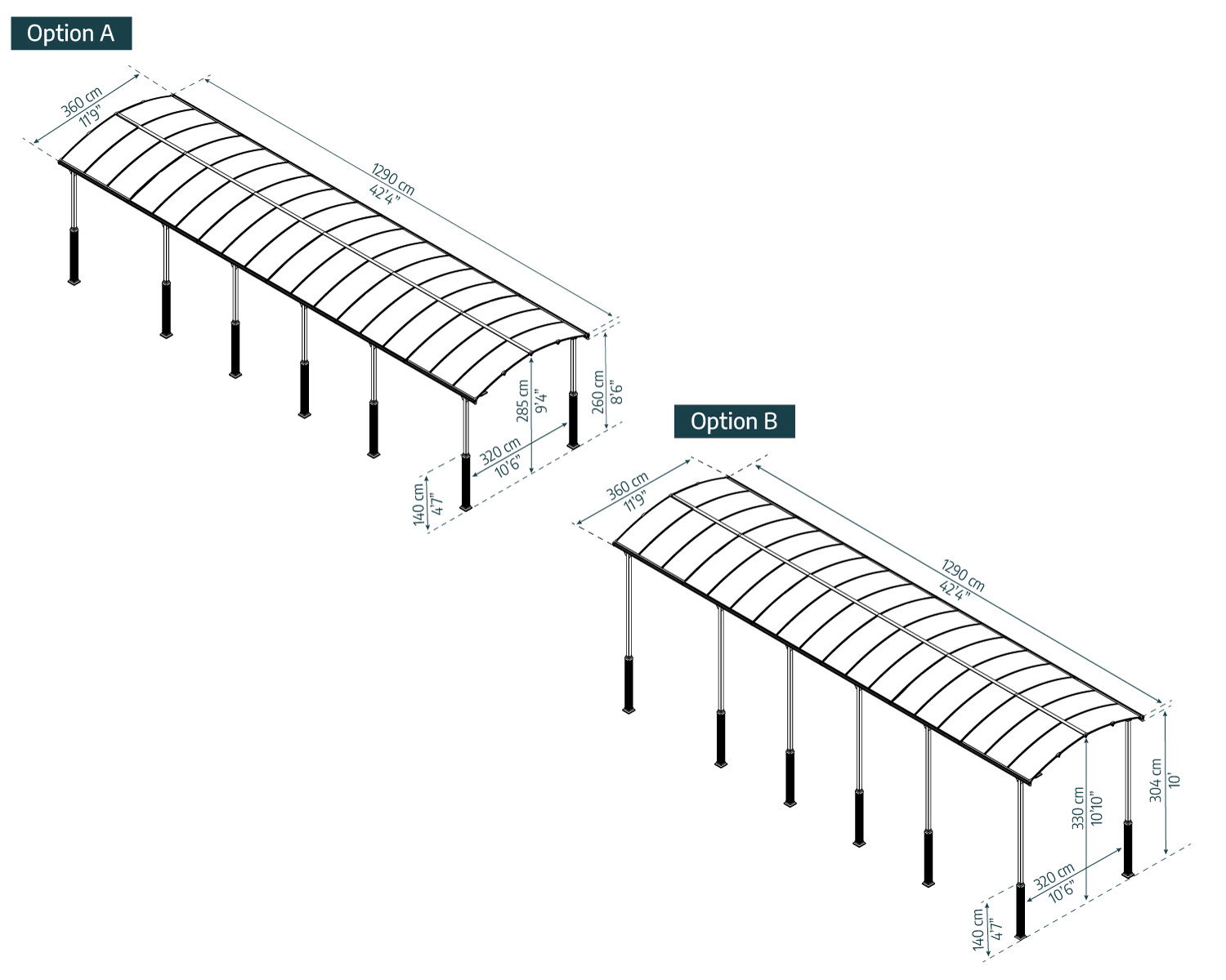 palram-canopia-alpine-12-9x3-59-m-carport image 8