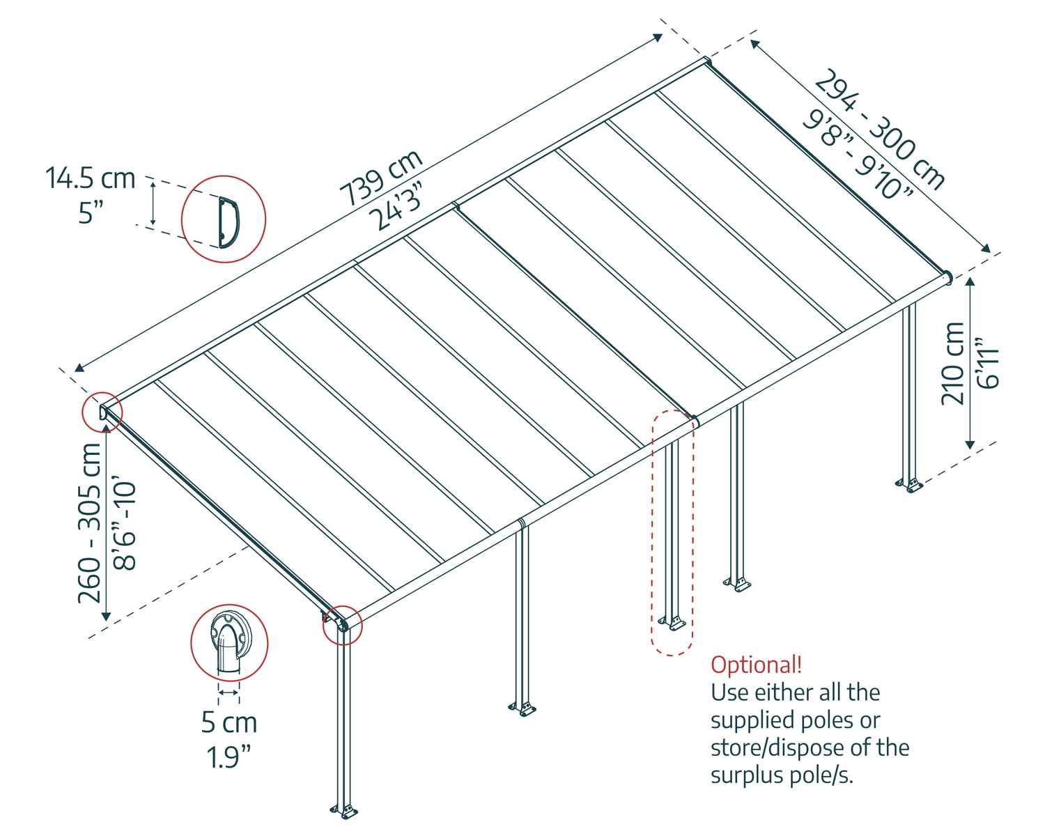 palram-canopia-pergola-olympia-3-x-7-4-m-freisitz-f-r-garten-und-terrasse image 6