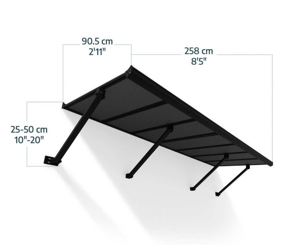 palram-canopia-augustine-t-r-vordach-kit-3-ft-x-8-ft image 8