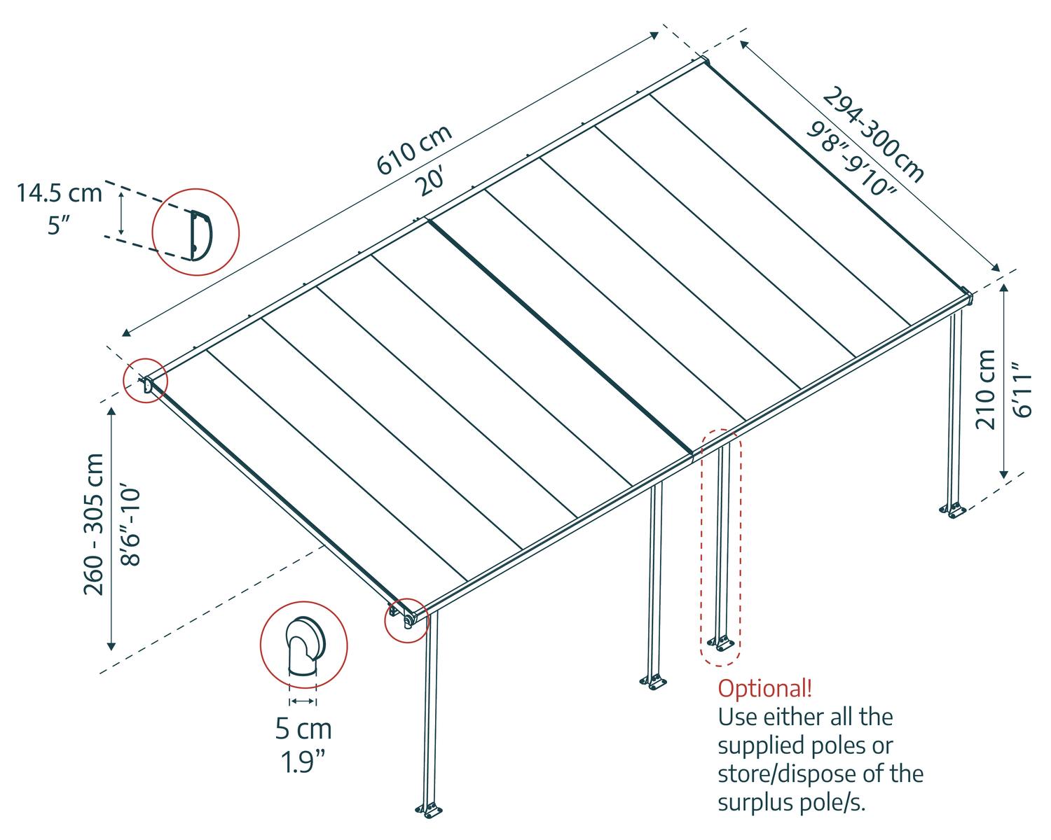 palram-canopia-feria-terrassen-pergola-3x6-m image 3