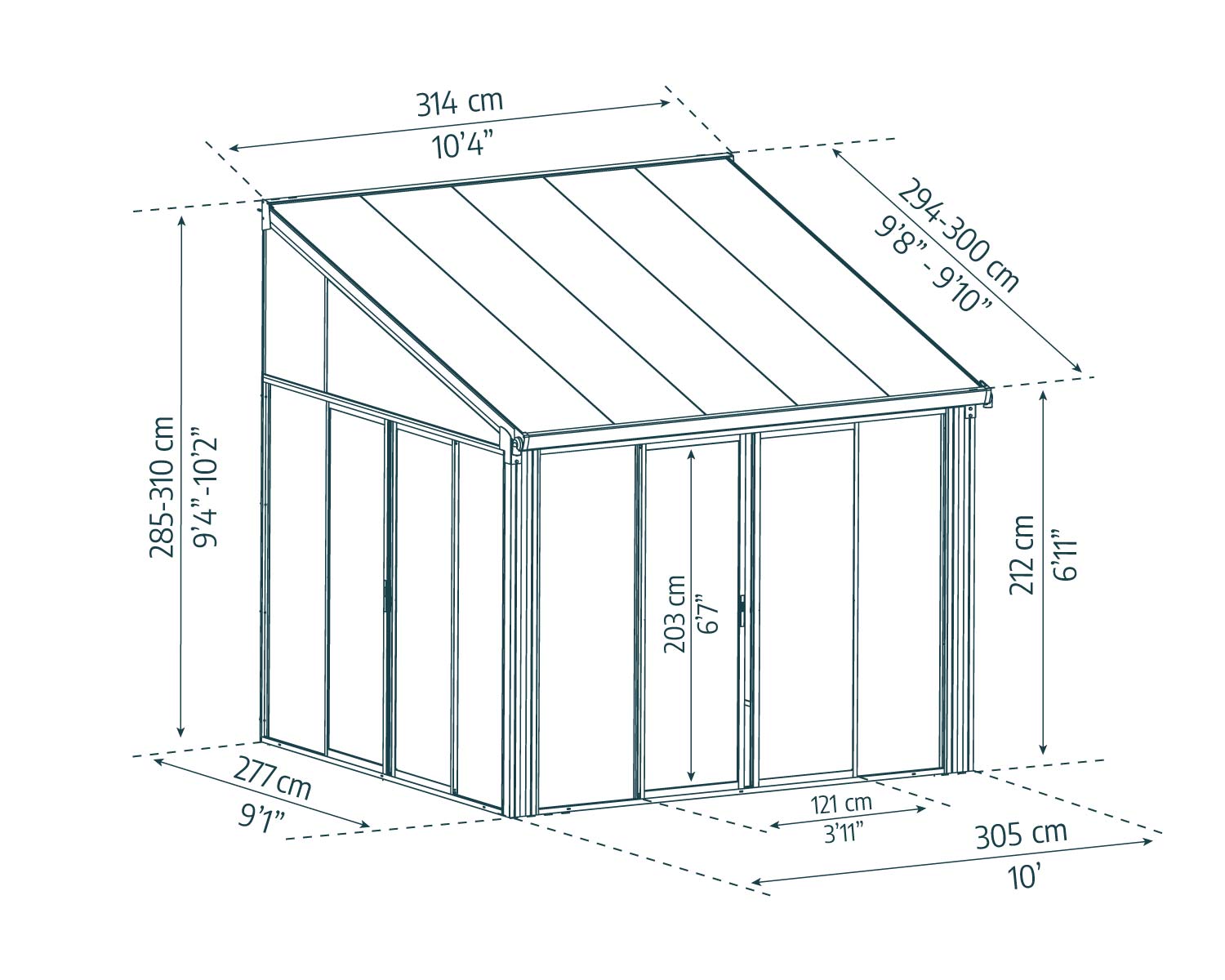 palram-canopia-sanremo-solarium-pavillon-3x3-m image 5