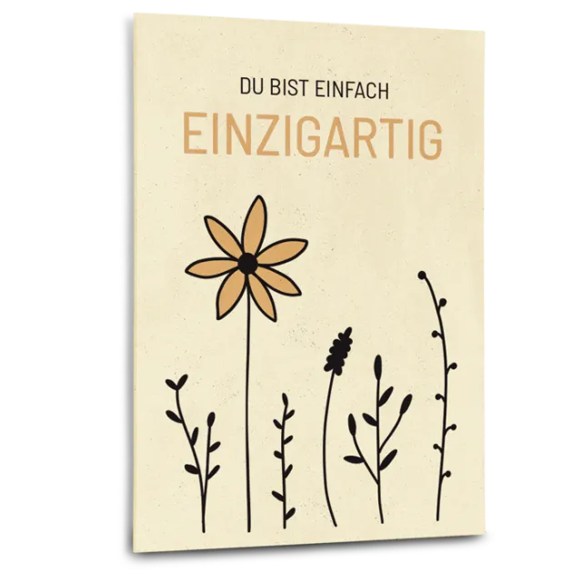 samen-maier-gru-karte-du-bist-einfach-einzigartig-mit-blumensaat image 1