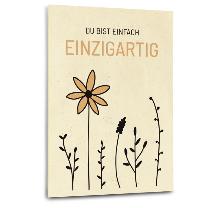 samen-maier-gru-karte-du-bist-einfach-einzigartig-mit-blumensaat image 1
