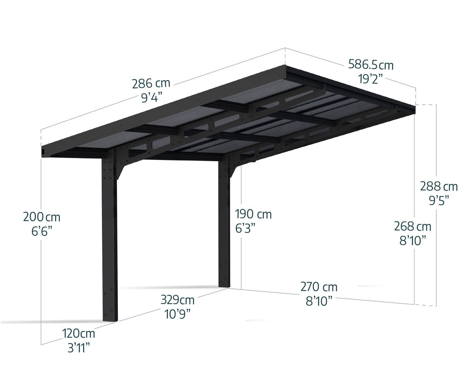 palram-canopia-sydney-10-x-20-ft-carport-auto-unterstand image 8