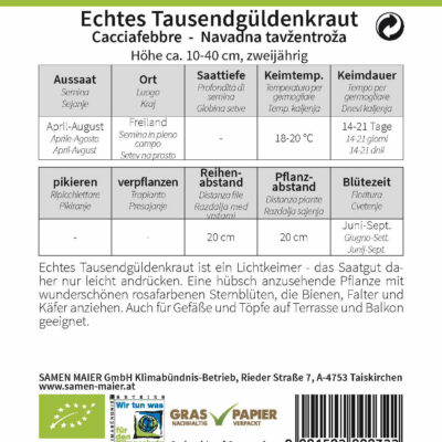 samen-maier-bio-wildblumen-echtes-tausendg-ldenkraut-samen image 4