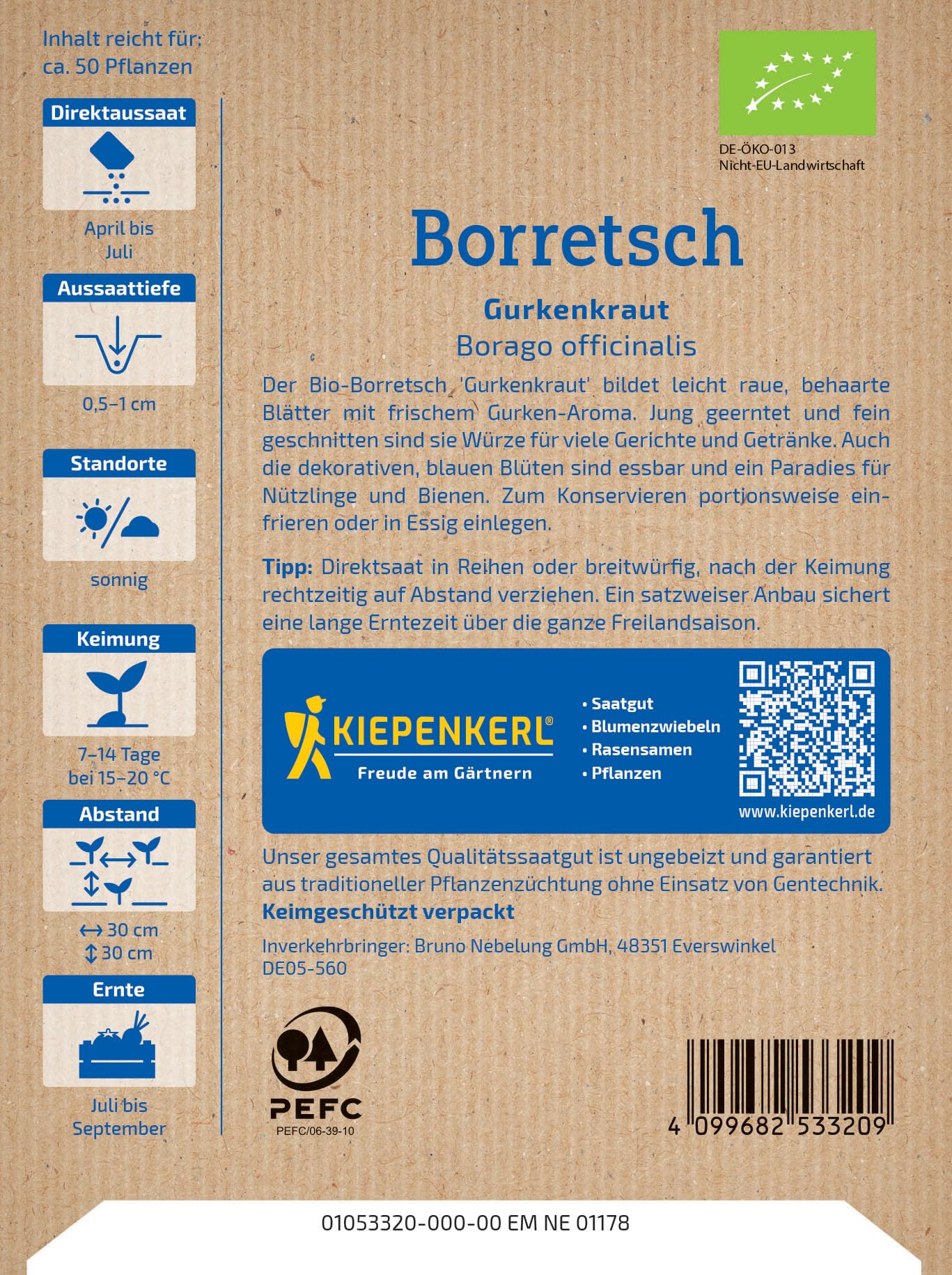 kiepenkerl-borretschsamen-gurkenkraut-1053320-kr-utersaat image 2