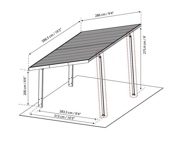 palram-canopia-sydney-carport-erweiterungssatz image 4