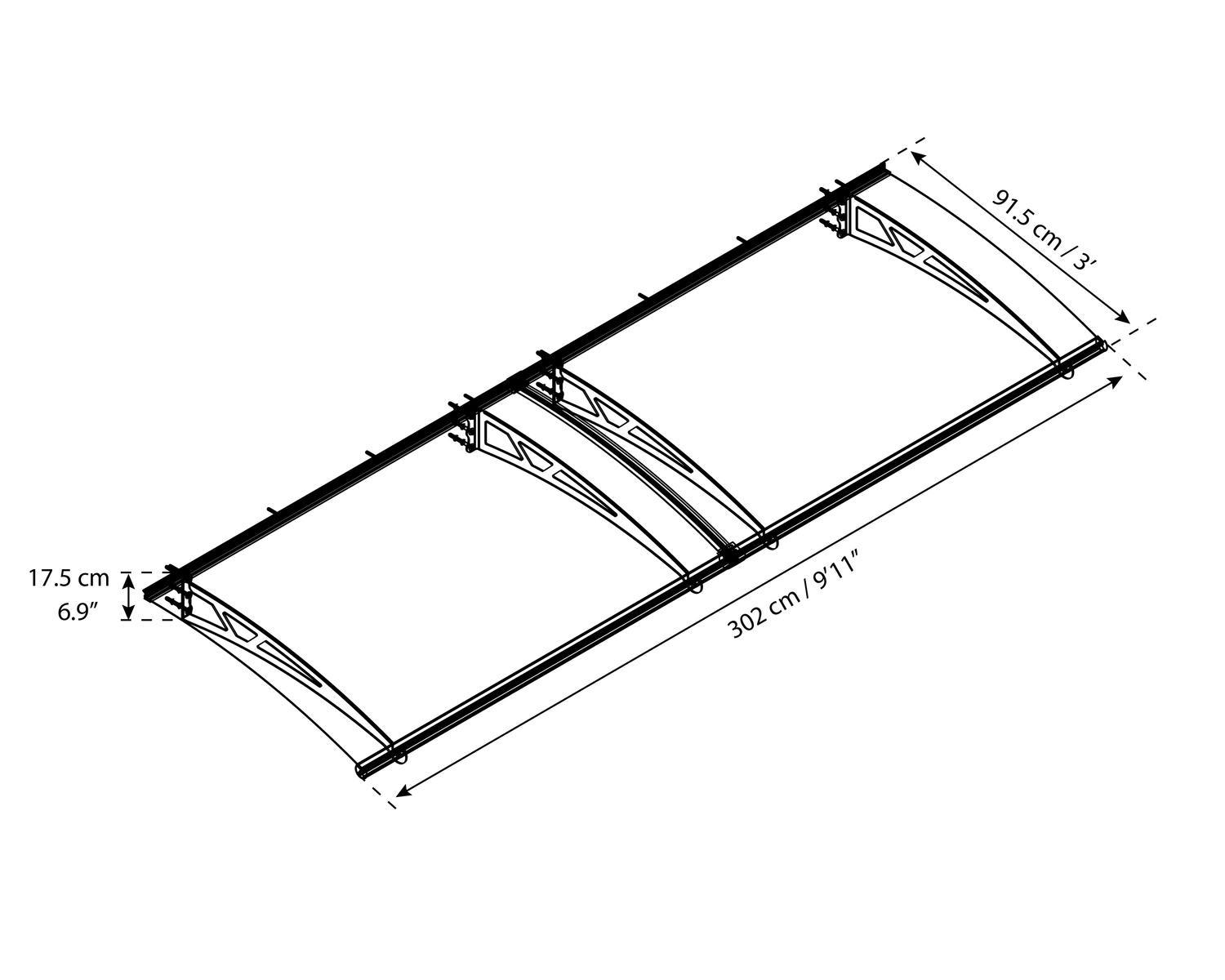palram-canopia-altair-t-rvordach-91-5-x-302-cm image 2