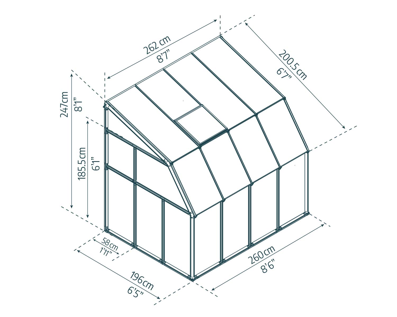 palram-canopia-v-randa-sun-room-2-x-2-6-m-sunroom image 7