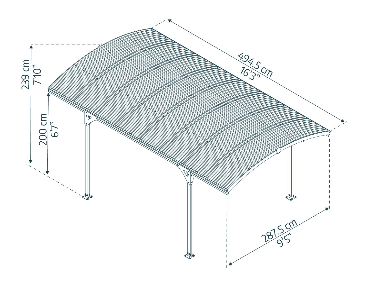 palram-canopia-carport-atlas-4-95-x-2-88-m-carport image 5
