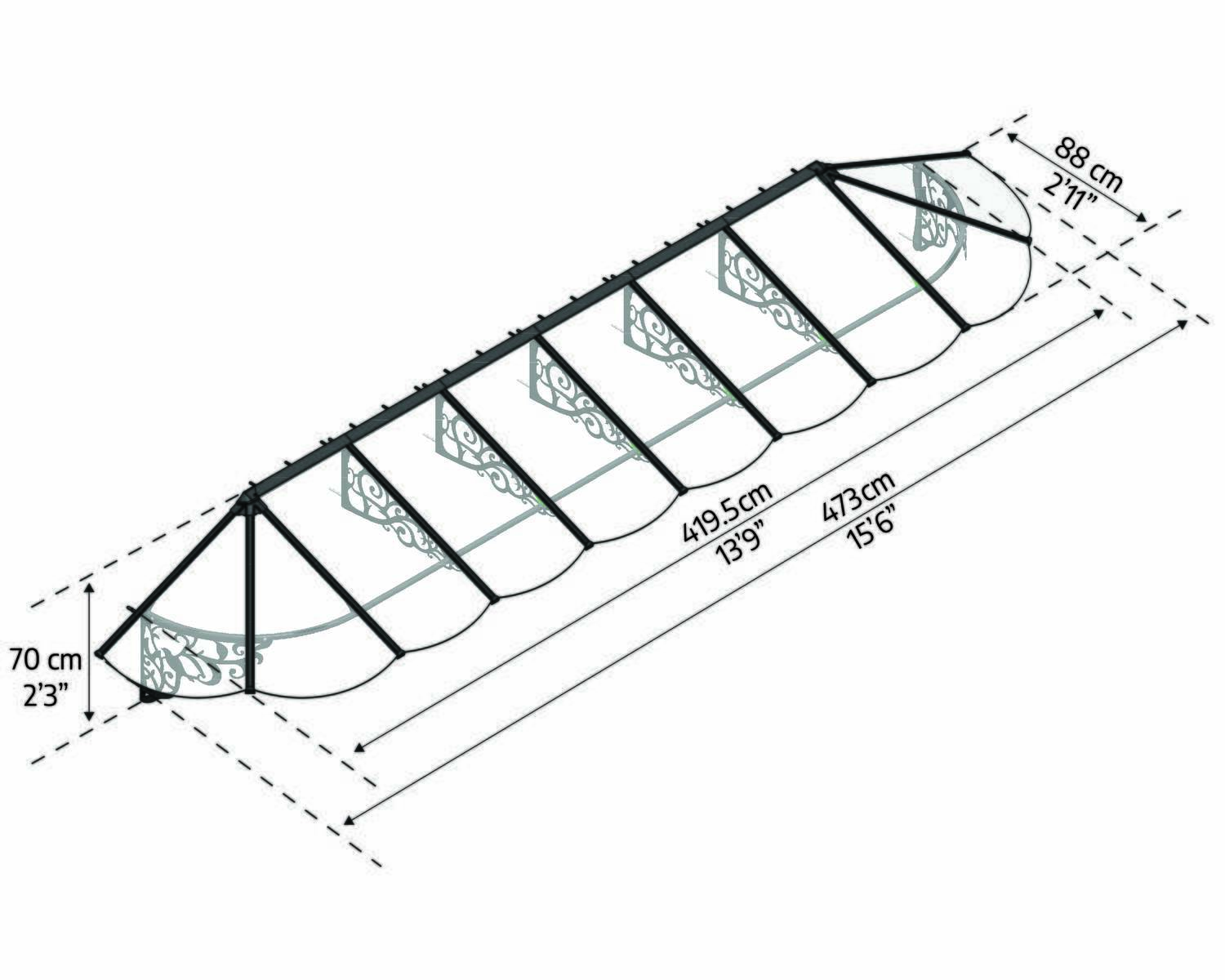 palram-canopia-lily-t-rvordach-88-x-473-cm image 3