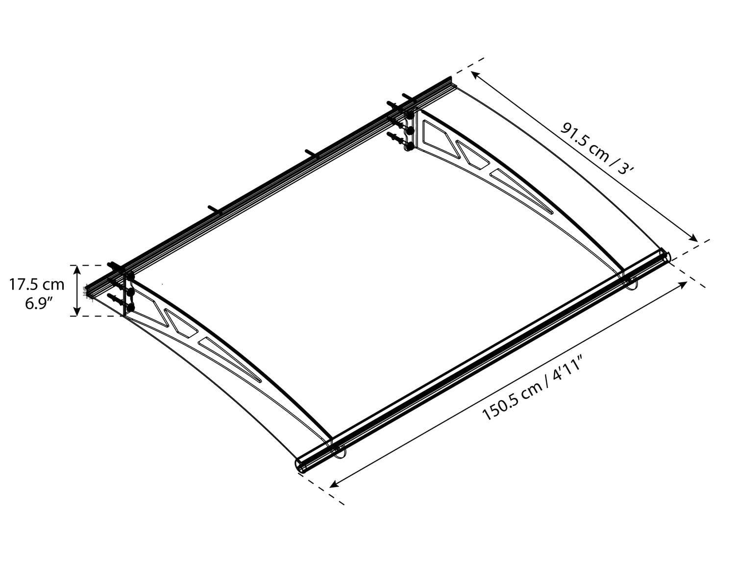 palram-canopia-altair-vordach-91-5-x-150-5-cm-t-rvordach image 2
