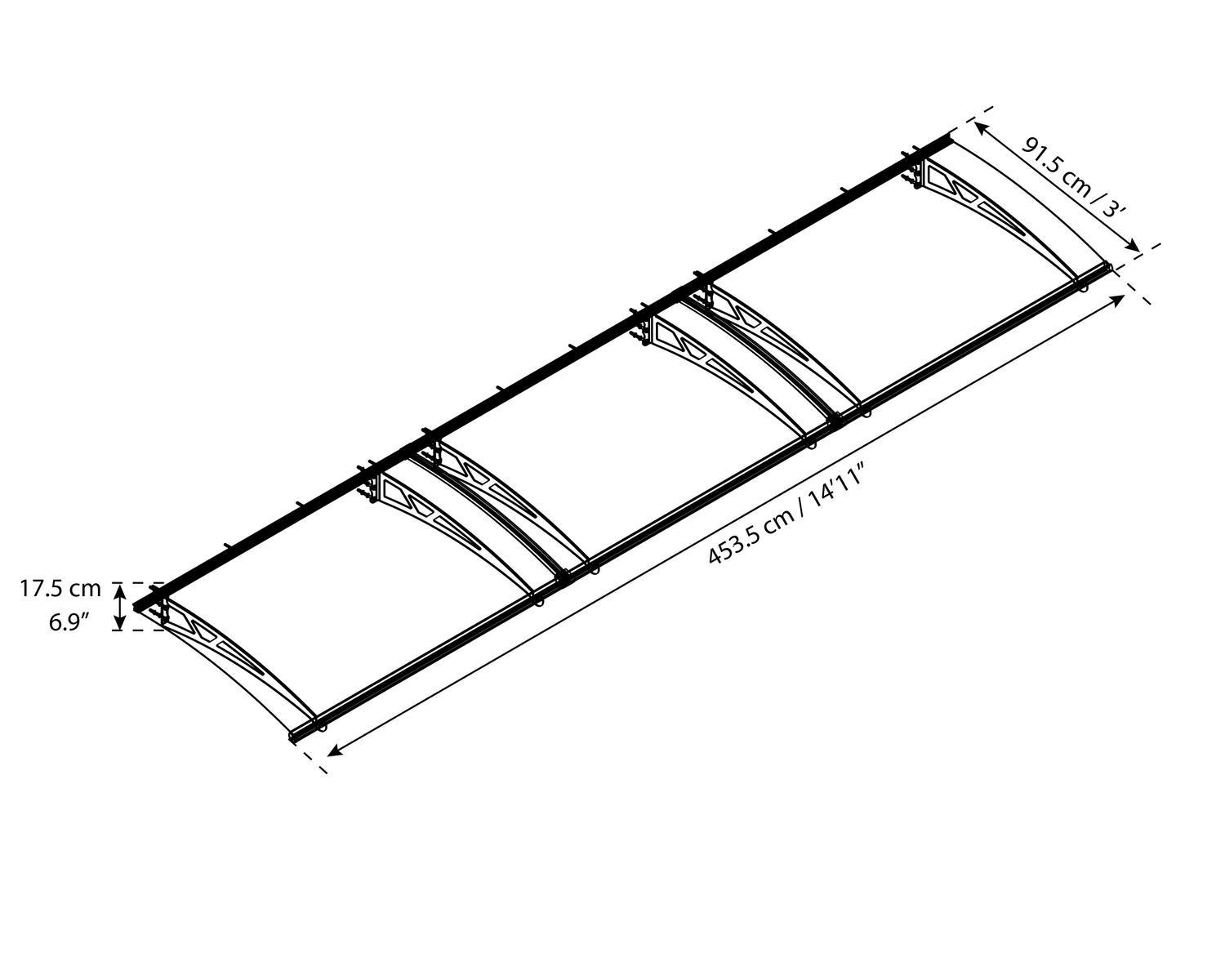 palram-canopia-altair-t-rvordach-91-5-x-453-5-cm image 2