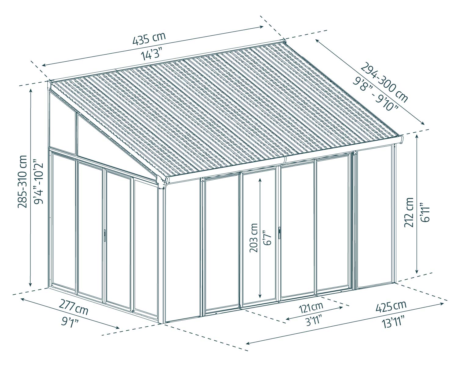palram-canopia-sanremo-wintergarten-bausatz-10-x-14-ft-3-x-4-2-m image 5