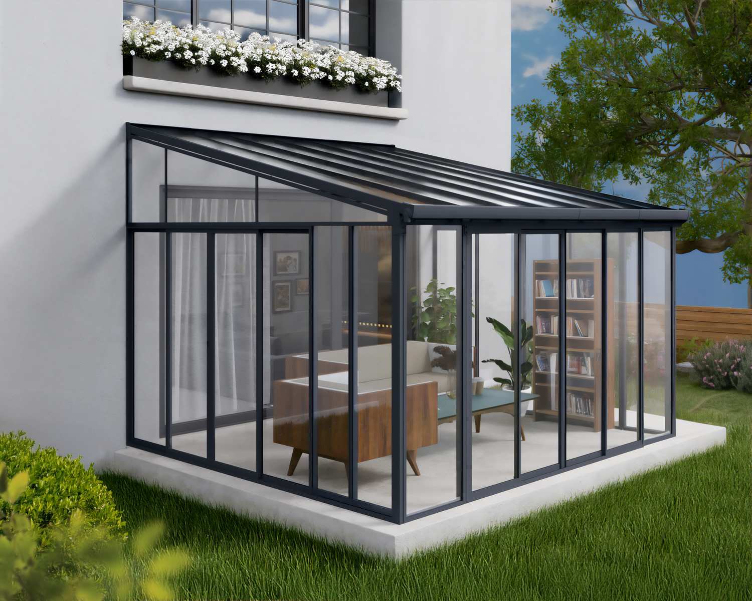 palram-canopia-sanremo-solarium-13-ft-x-14-ft-garten-pavillon-kit image 8