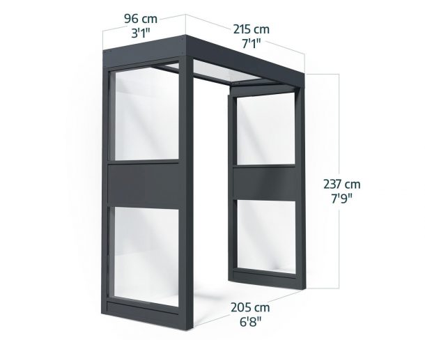 palram-canopia-sophia-t-rvordach-set-3ft-x-7ft-mit-2-seitenw-nden image 3