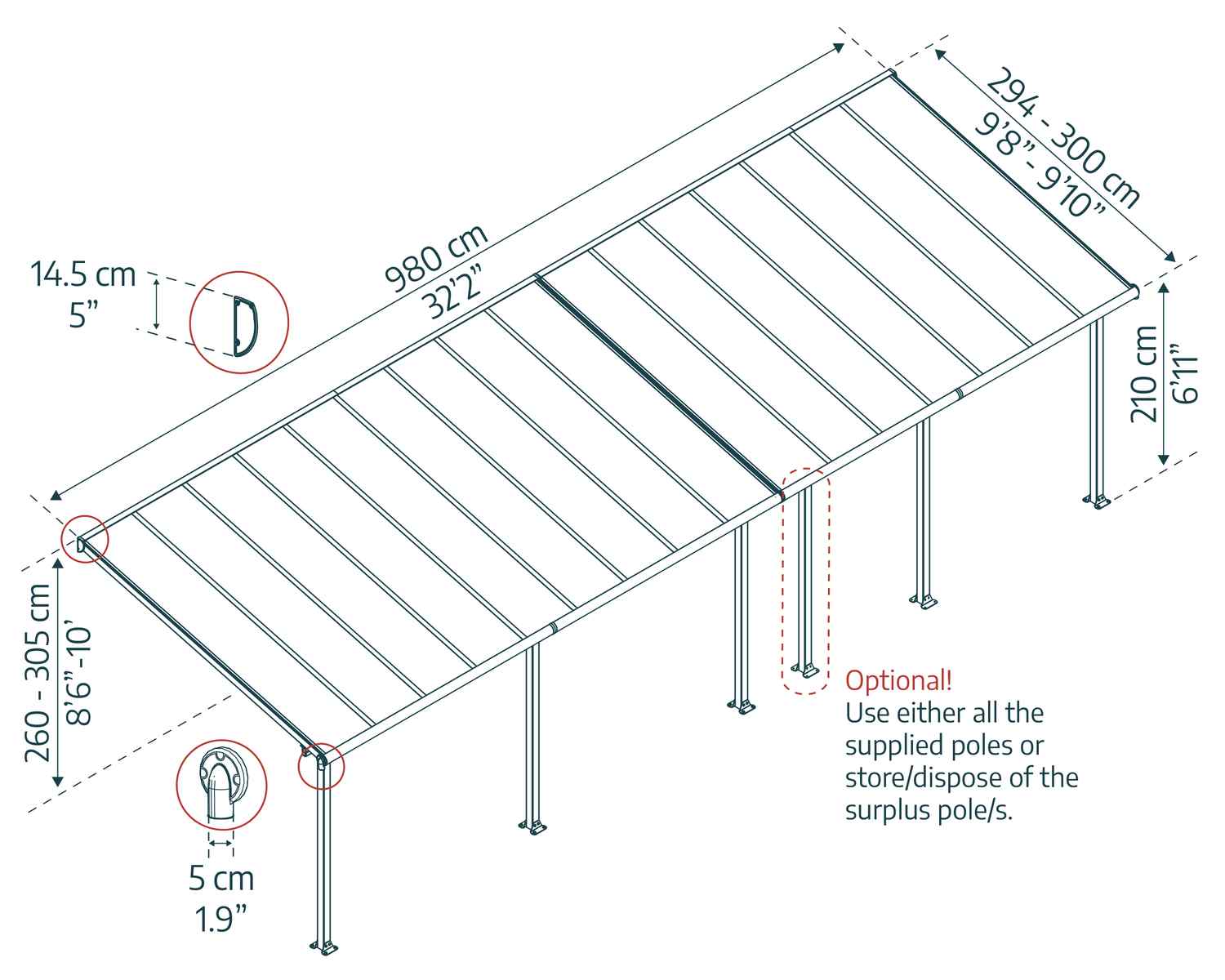 palram-canopia-olympia-pergola-3-x-9-8-garten-pavillon image 6