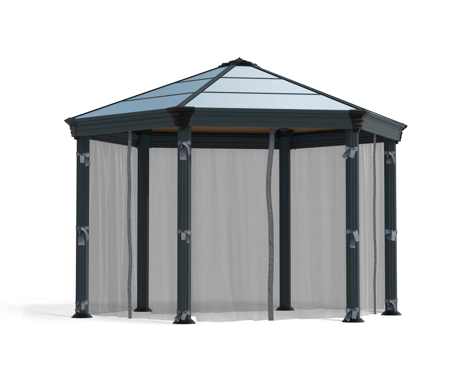 palram-canopia-roma-monaco-hexagonal-gazebo-netting-set-moskitonetz image 4