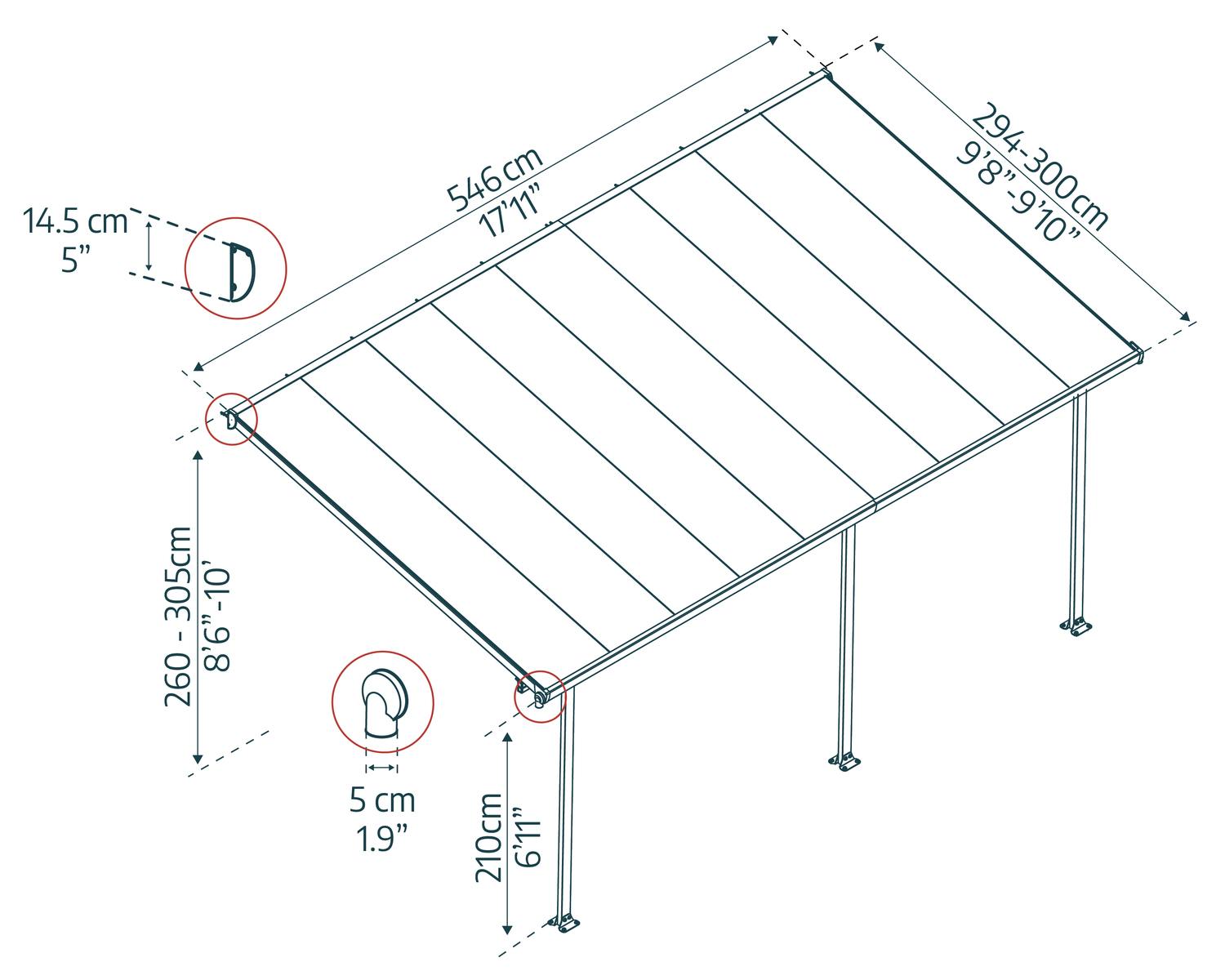 palram-canopia-feria-terrassen-pergola-3-x-5-5-m image 2